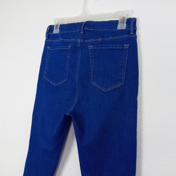 PACSUN Women's Ankle Jegging Jeans Size 30 High Rise Raw Hem Royal Blue Denim - Picture 6 of 15
